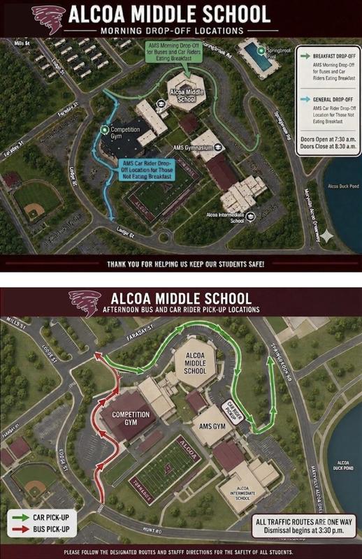 Drop off and pick up maps