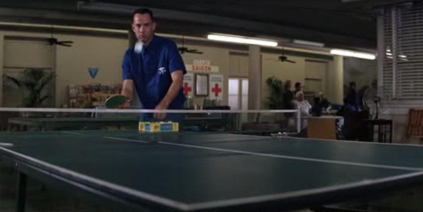 Forrest Gump playing pingpong
