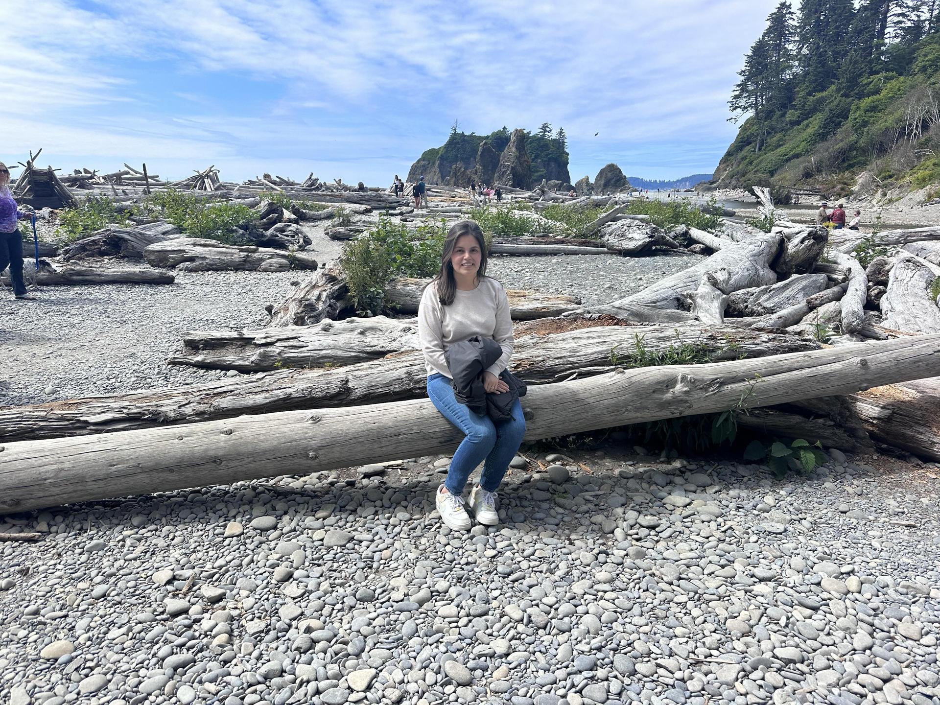Mrs. Hermenegildo at Ruby Beach