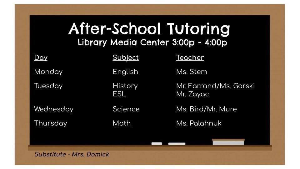 AfterSchool Tutoring 2021-22