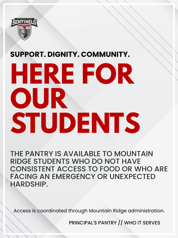 Here for our students - MRHS Principal's Pantry