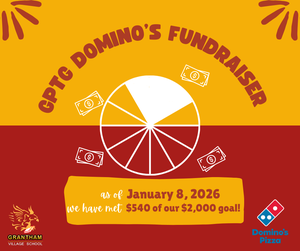 Domino's Fundraiser Progress as of January 8, 2026