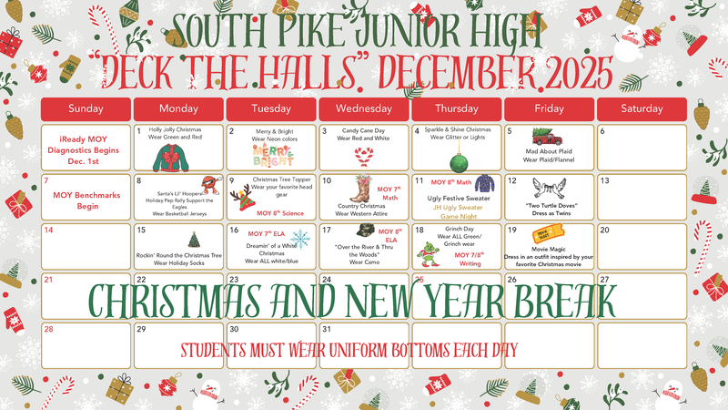 spsd spjhs deck the halls december 2025