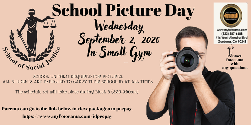 Get Ready for School Picture Day!/ ¡Prepárense para el Día de la Foto Escolar! Thumbnail Image