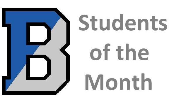 Image of Bensalem B logo with text that says Students of the Month
