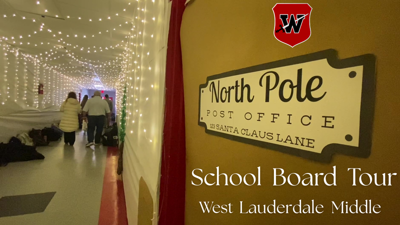 West Lauderdale Middle School School Board Tour Hall Photo