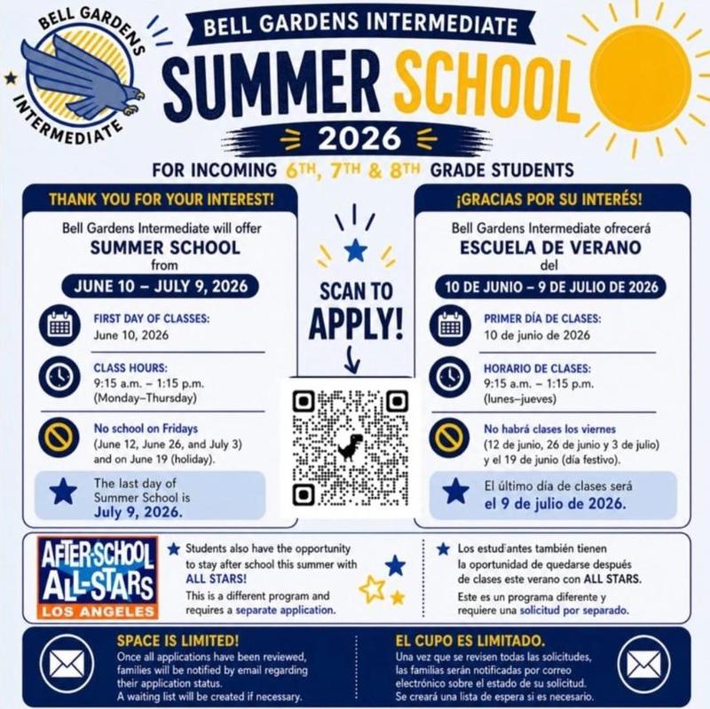 Summer School informative flyer