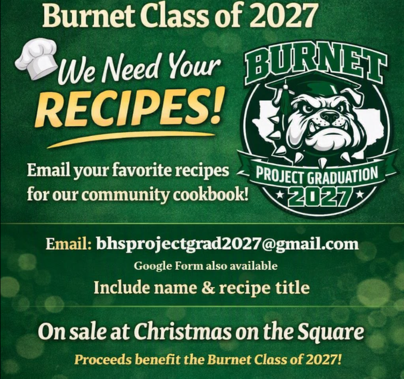 Project Graduation Class of 2027 Cookbook! Featured Photo