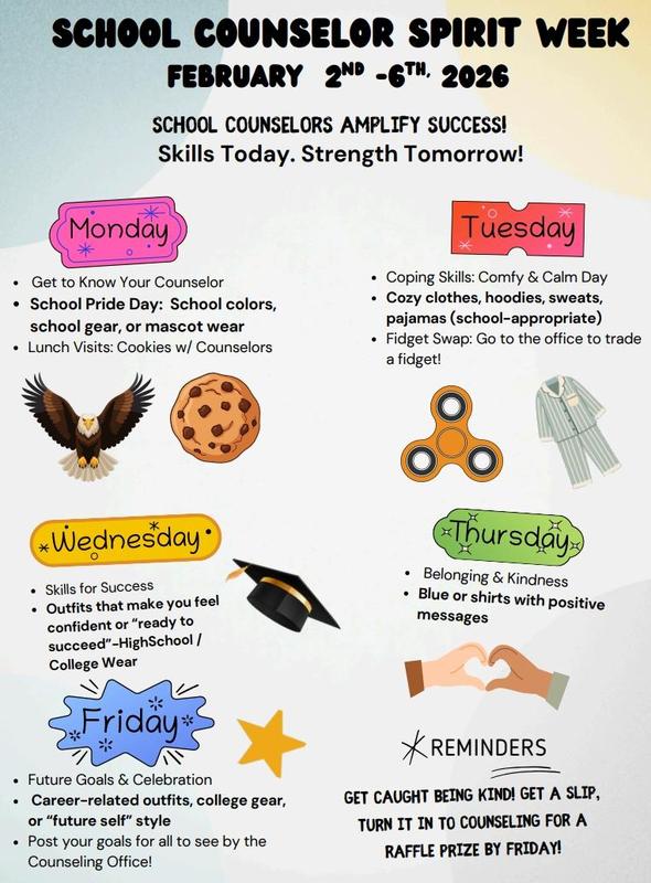 National School Counseling Week – Spirit Week (Feb. 2–6)