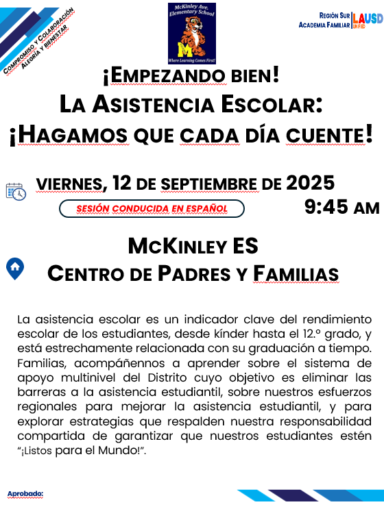 Attendance Workshop for Parents