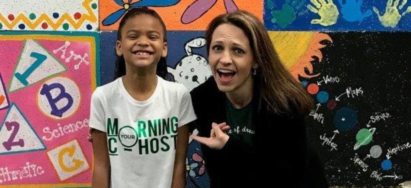 Mrs. Kazda with student