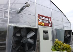 Front entrance of greenhouse