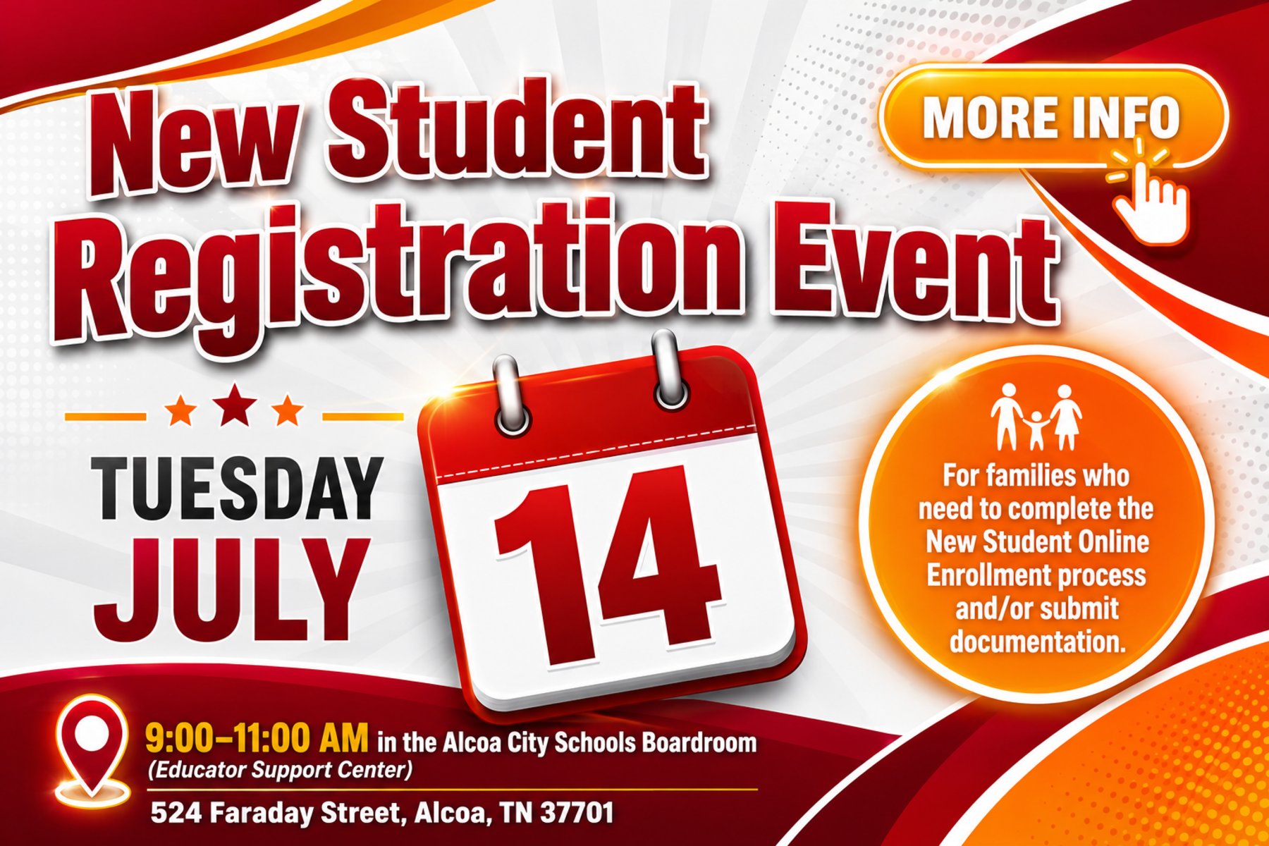 New Student Registration Event Graphic