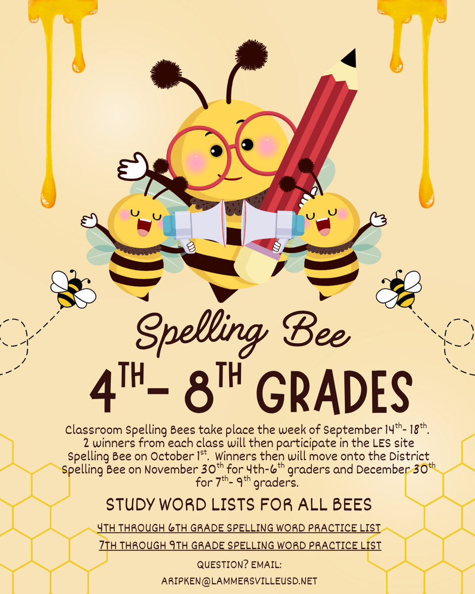 LES Spelling Bee Info 2026