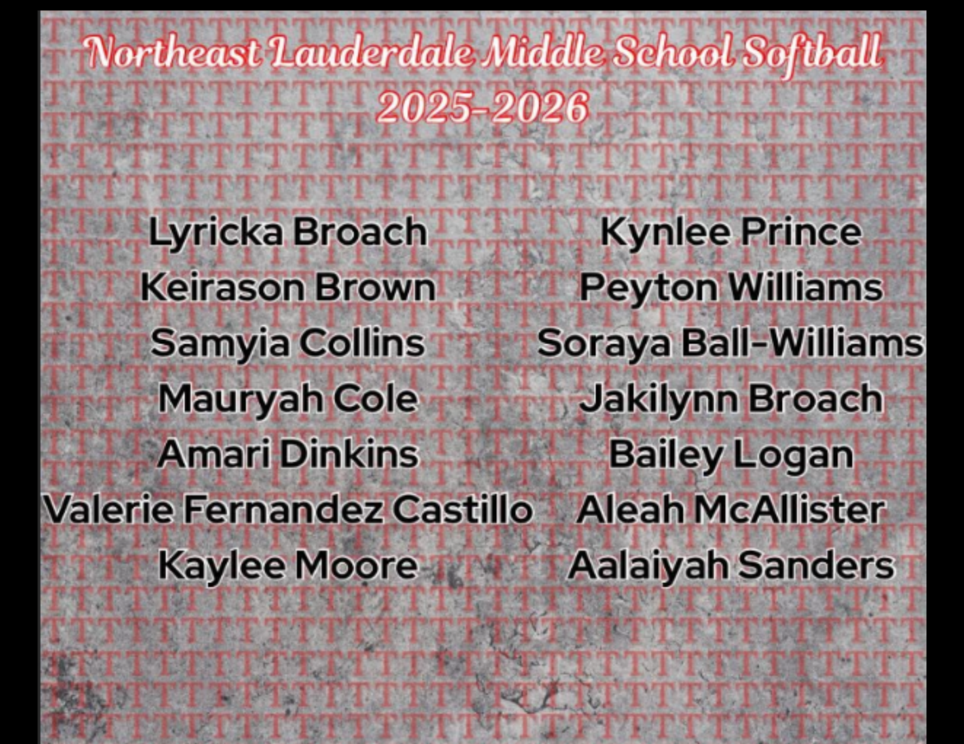 High School Roster