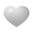 A simple white heart icon on a black background.