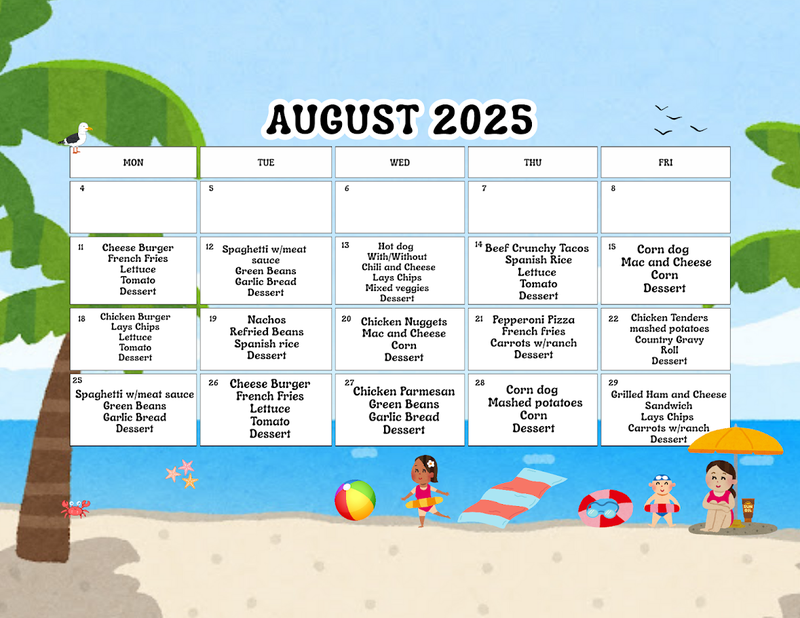 August Menu