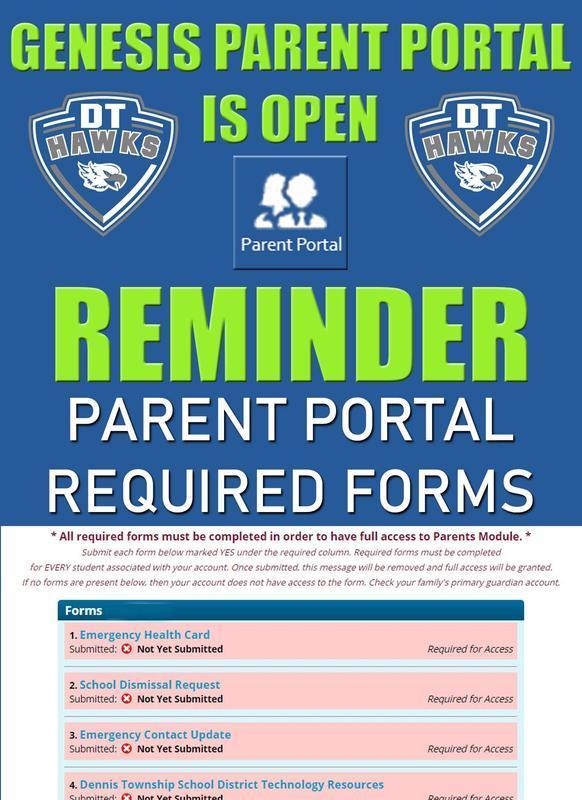 Genesis Parent Portal is OPEN