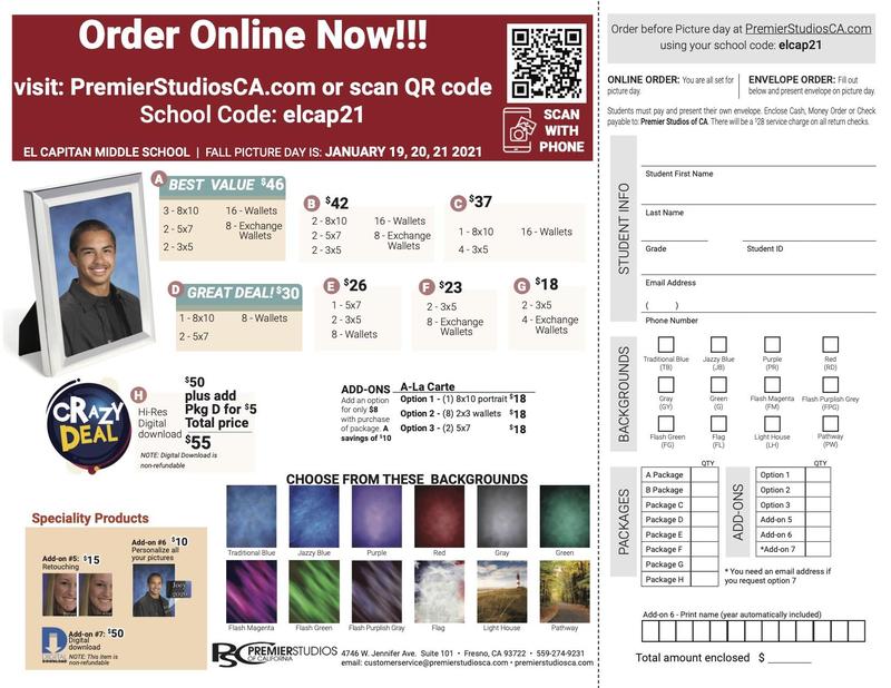 School Picture Order Form