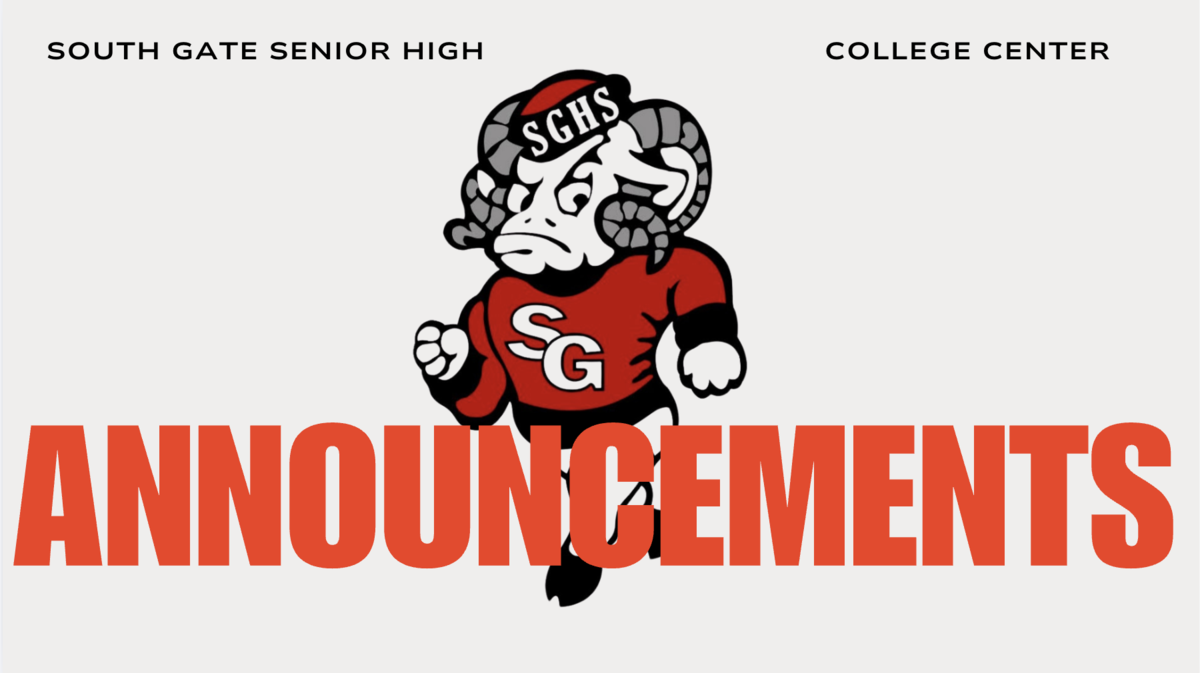 ANNOUNCEMENTS
