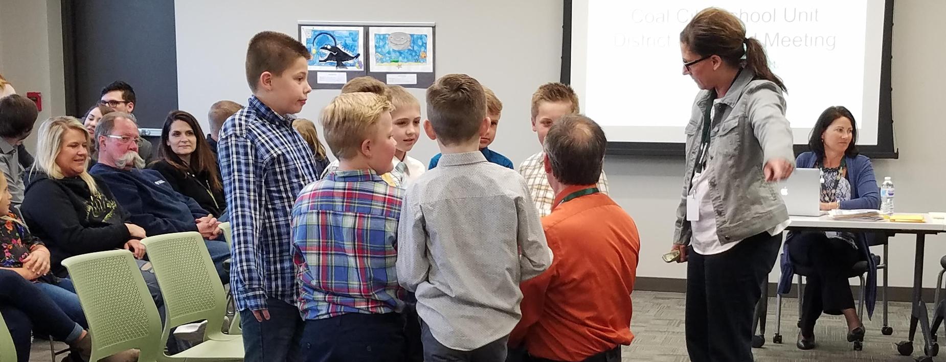 Board presentation by 3rd graders in Mrs. Hamilton's class