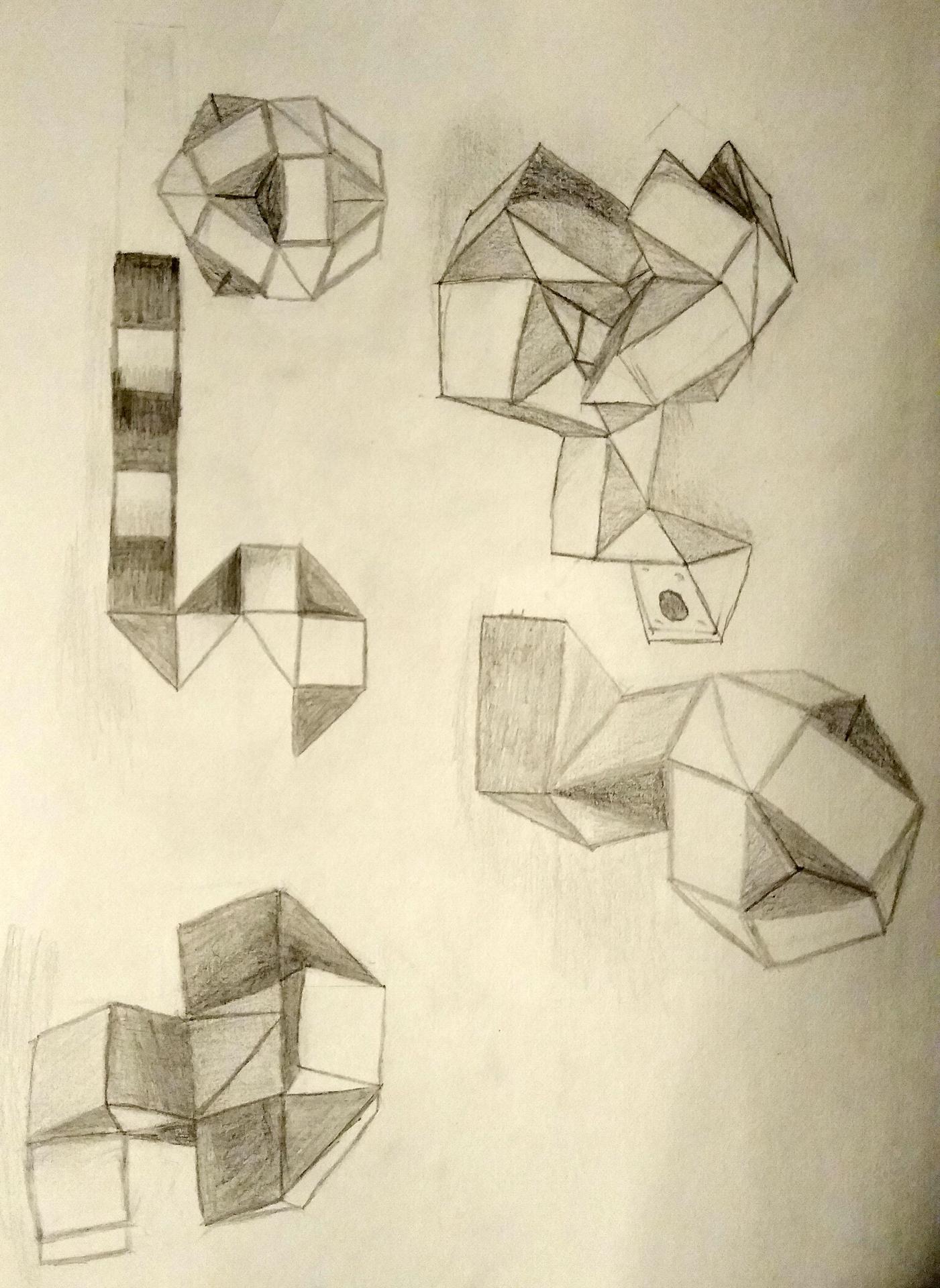 rubix cube drawing