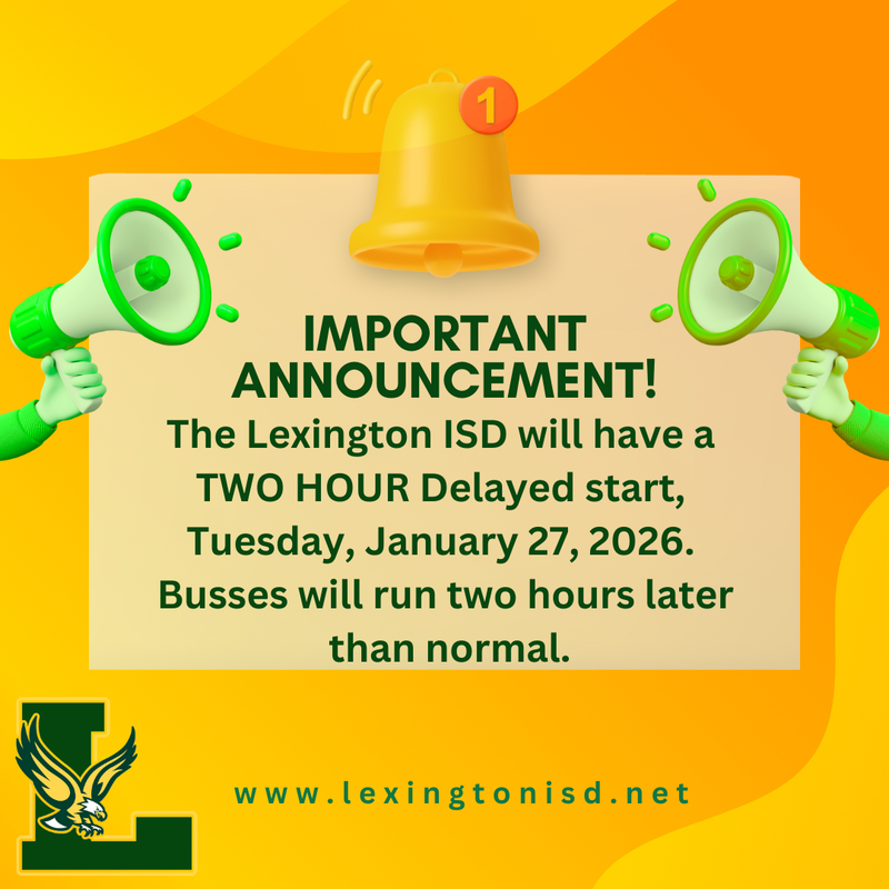 LISD two hour delayed start jan 27 logo