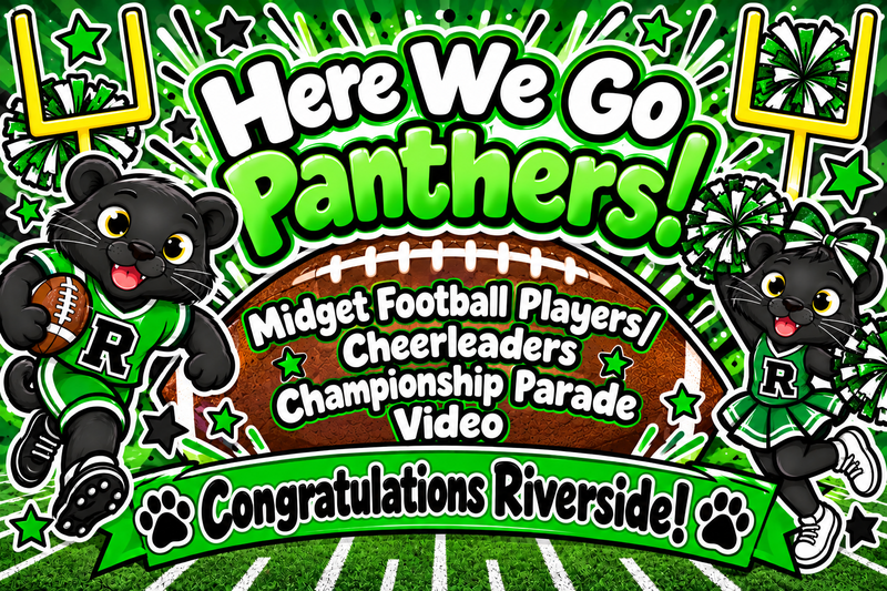 Midget Football Players/Cheerleaders Championship Parade Video Featured Photo