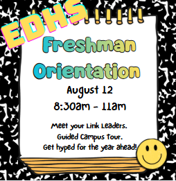 Freshman Orientation is Wednesday, Aug. 12th! Thumbnail Image