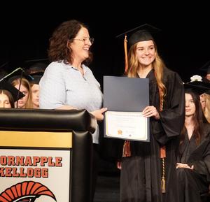 Robin Walters presents one of many TAEF scholarships.