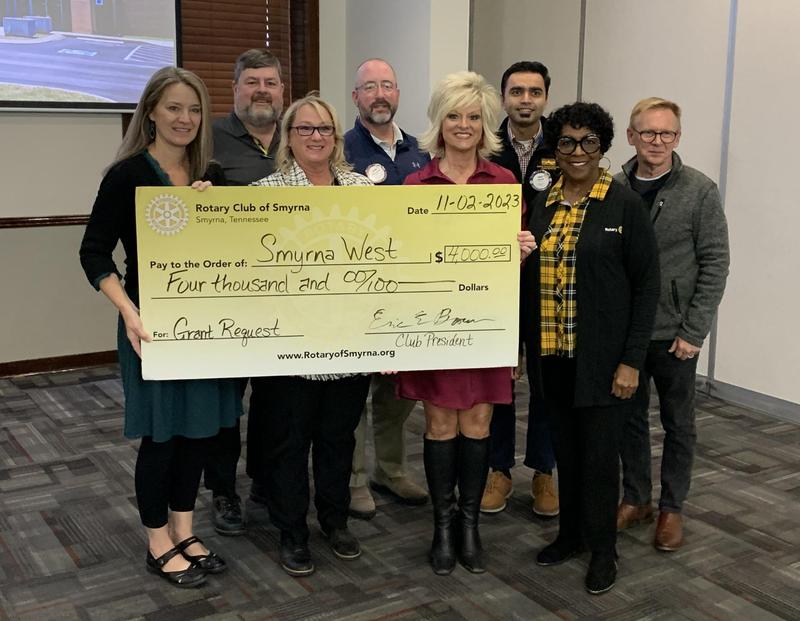 SUBMITTED Smyrna West Alternative School recieved a $4,000 grant from the Rotary Club of Smyrna to fund initiatives for students and teachers.