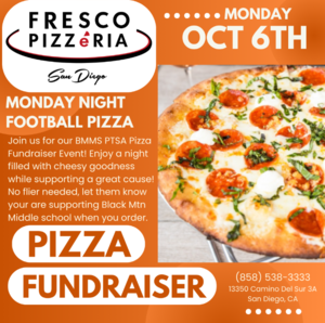 PTSA Fundraiser - Fresco PizzeRia