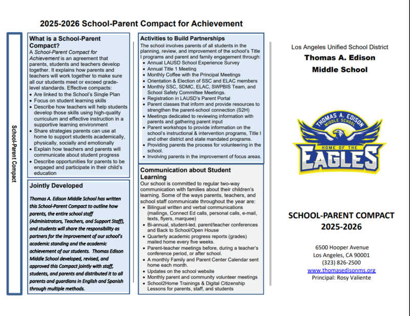 Edison MS-2025-2026 School-Parent Compact for Achievement-English and Spanish Featured Photo