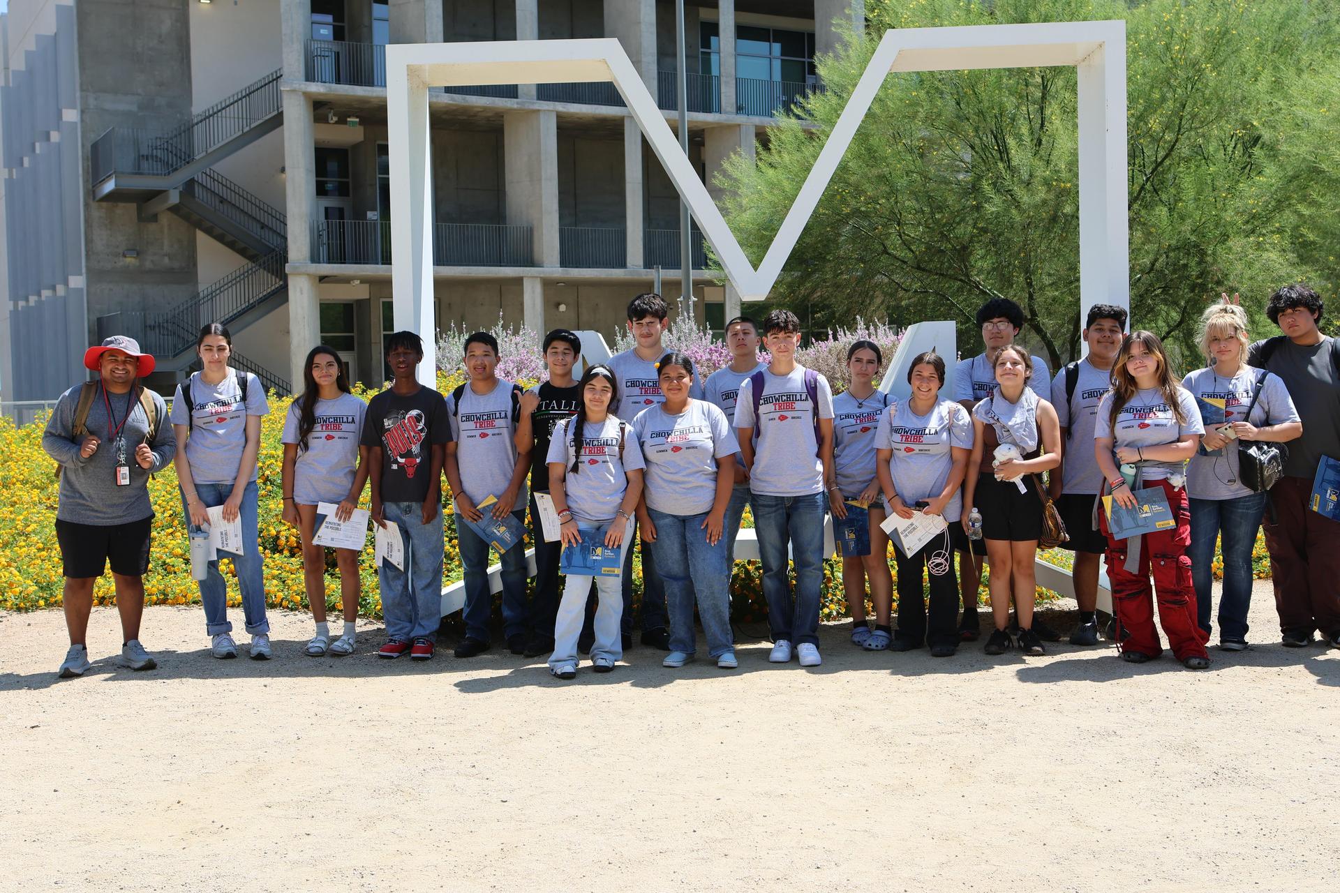 freshmen and staff participating in the summer bridge program