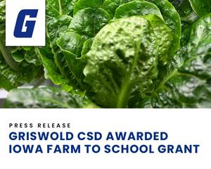 Griswold CSD Awarded Farm To School Grant