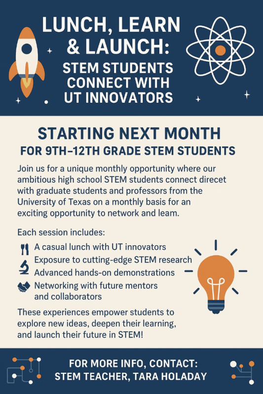 Lunch, Learn & Launch: STEM Students Connect with UT Innovators