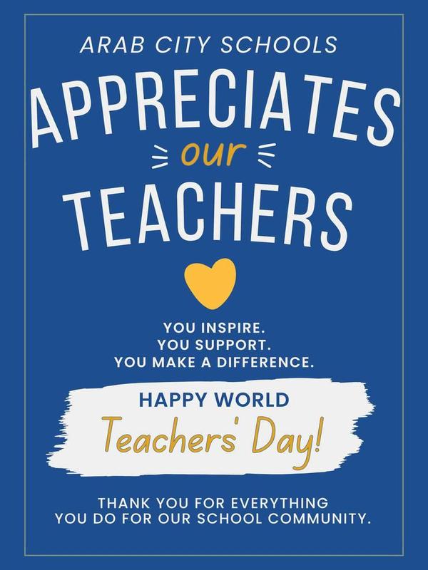a flyer that shows appreciation for our teachers