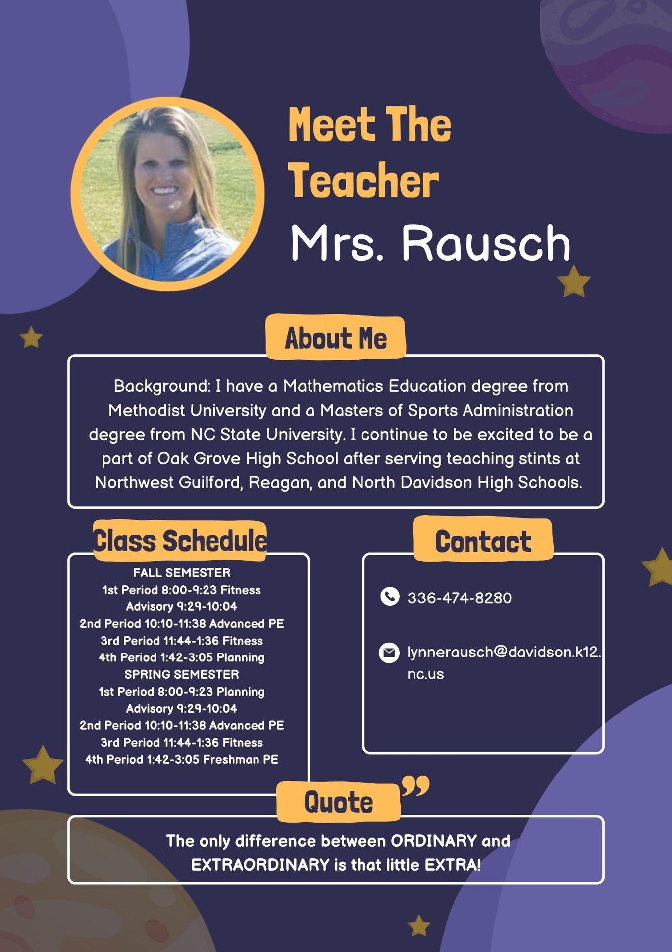 Rausch TEacher Information