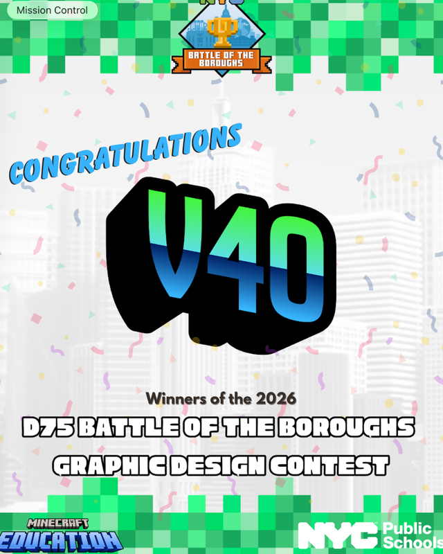 V40 Letters with Minecraft design