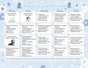 January Lunch Menu