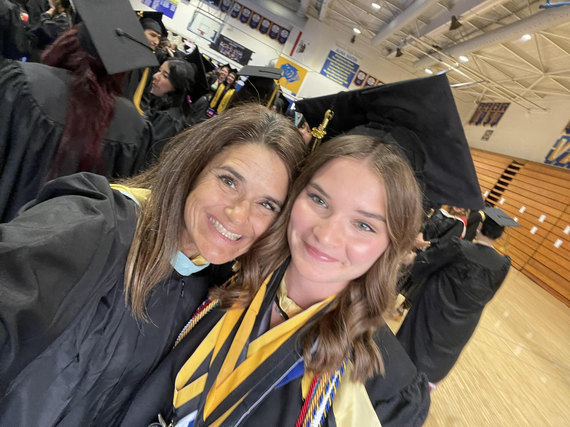 Mrs. Cav & LucyCav, graduation