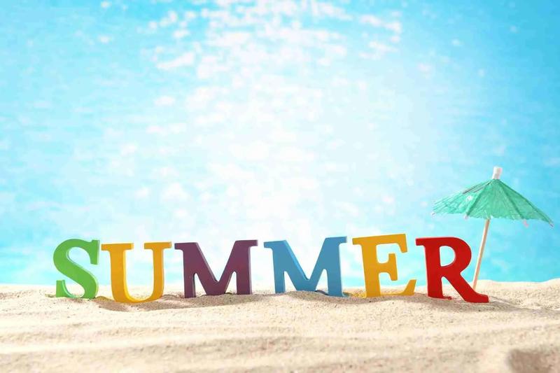 beach with the word summer