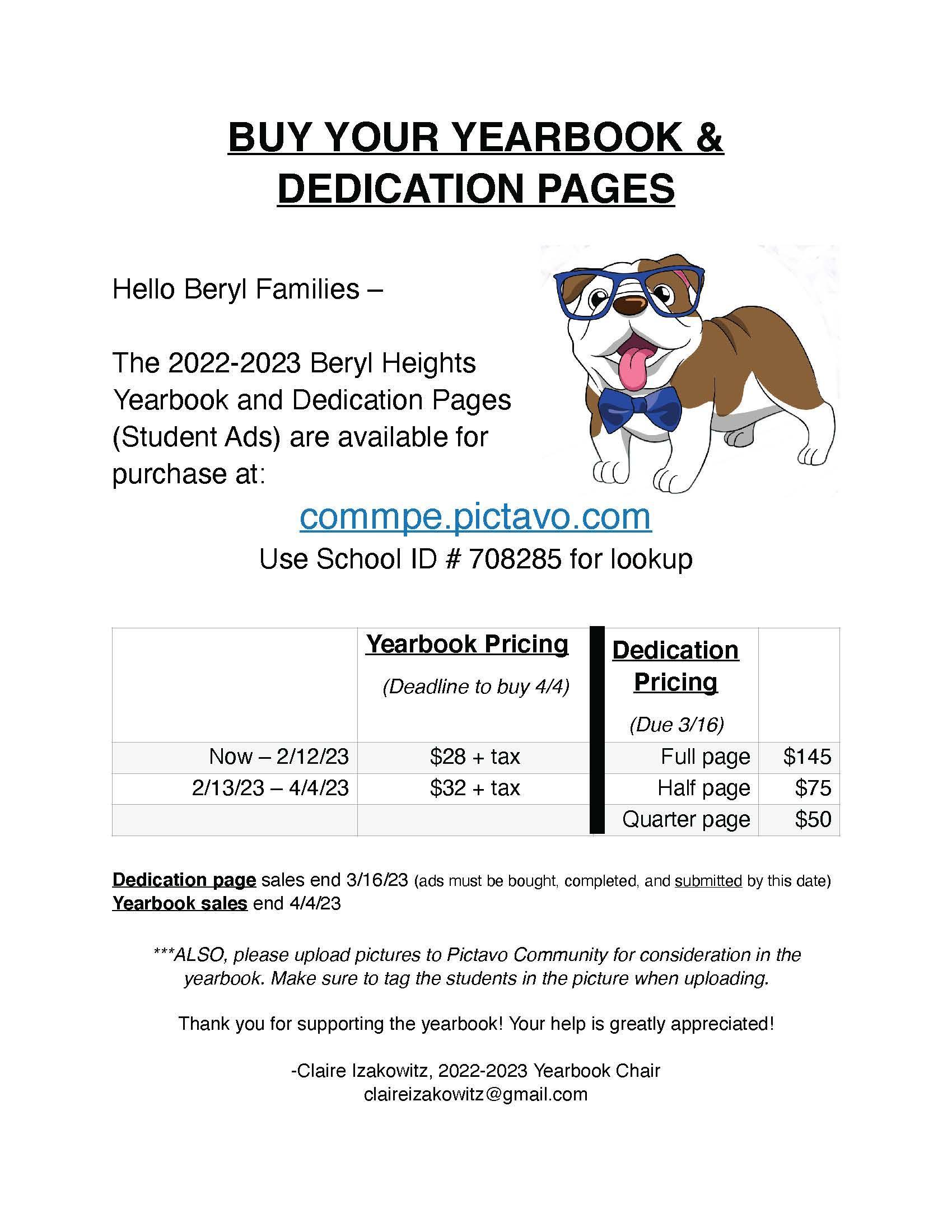 Yearbook – PTA Programs – Beryl Heights Elementary