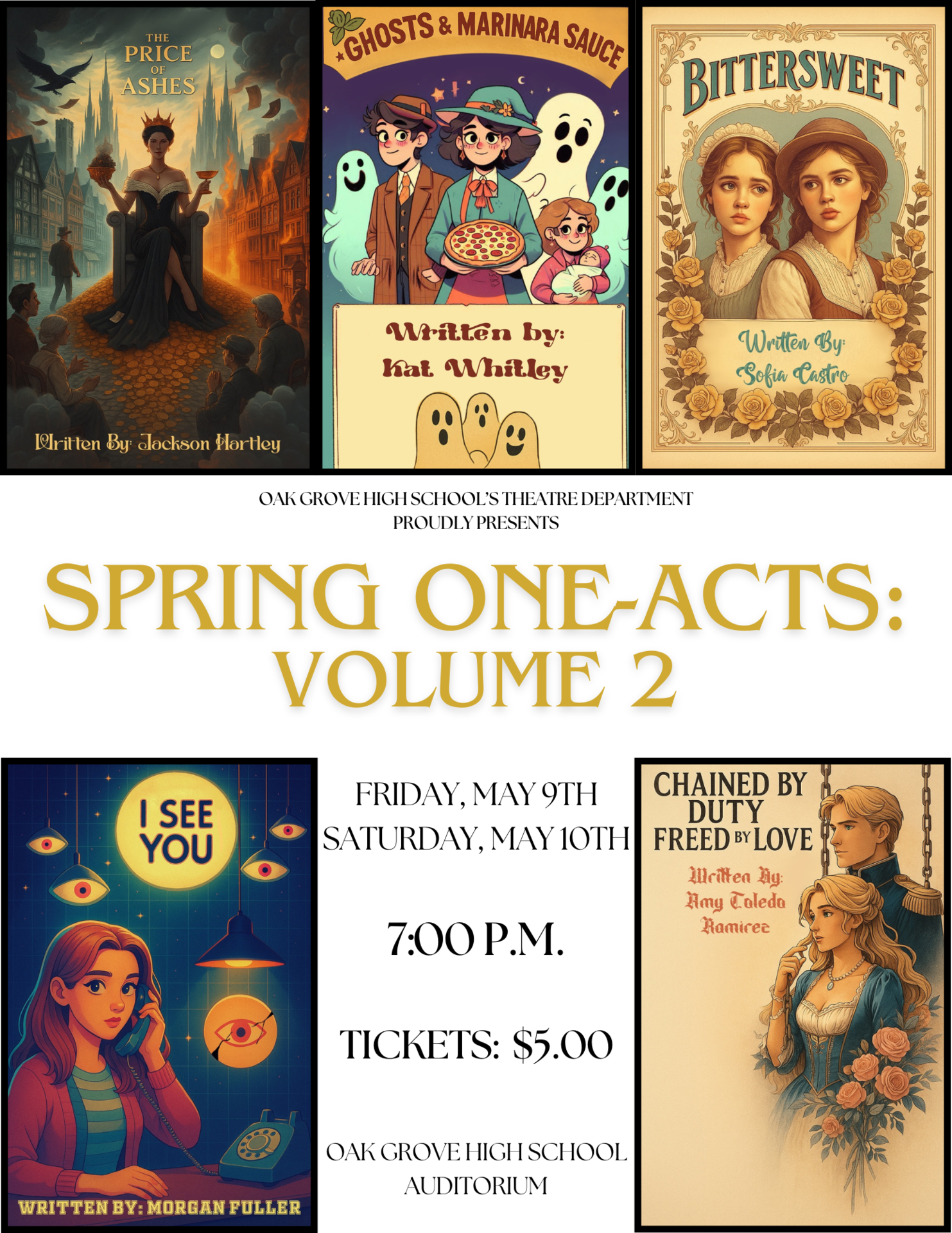 Spring One Acts Show Poster