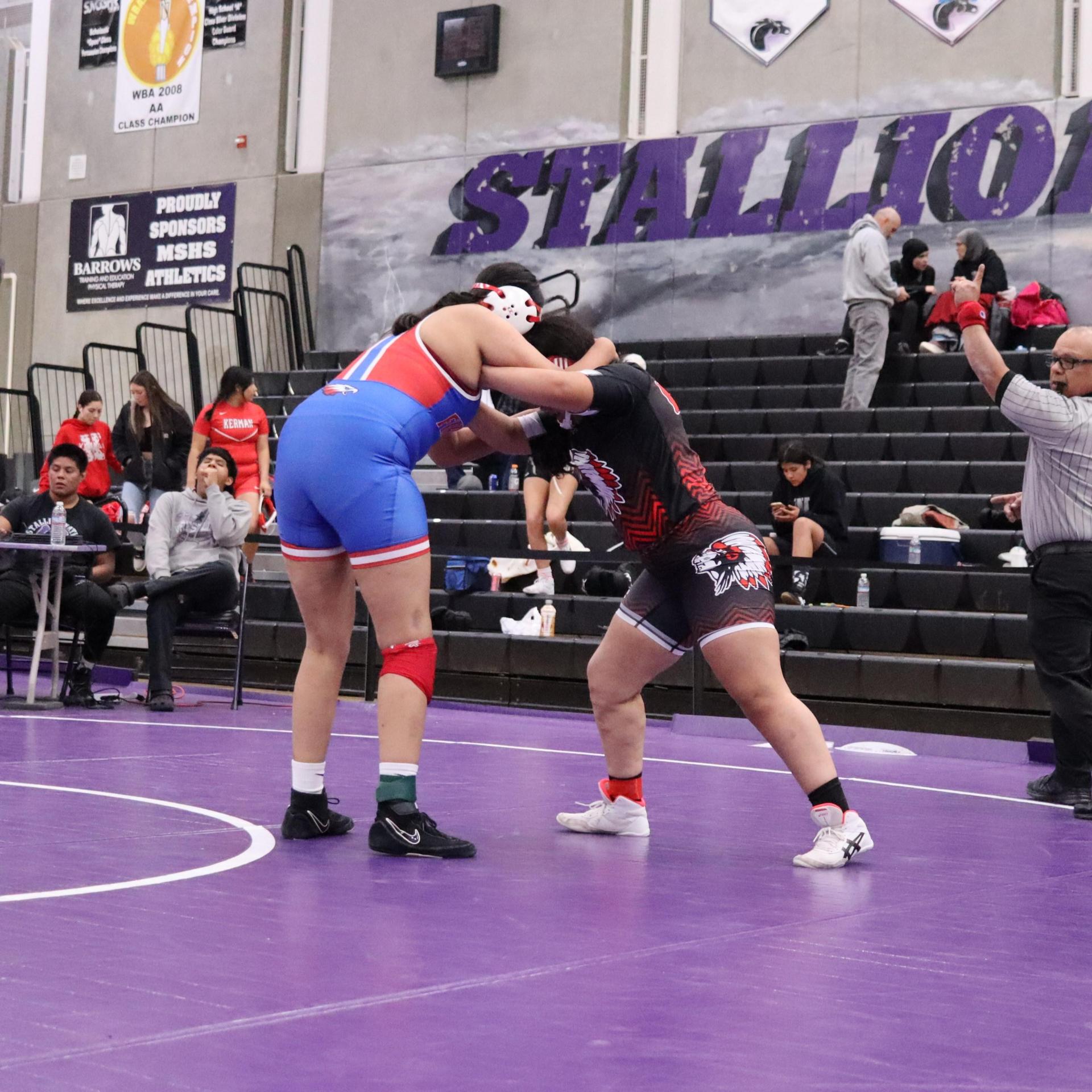 Girls wrestling at madera south