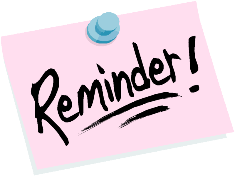 pink post it reminder