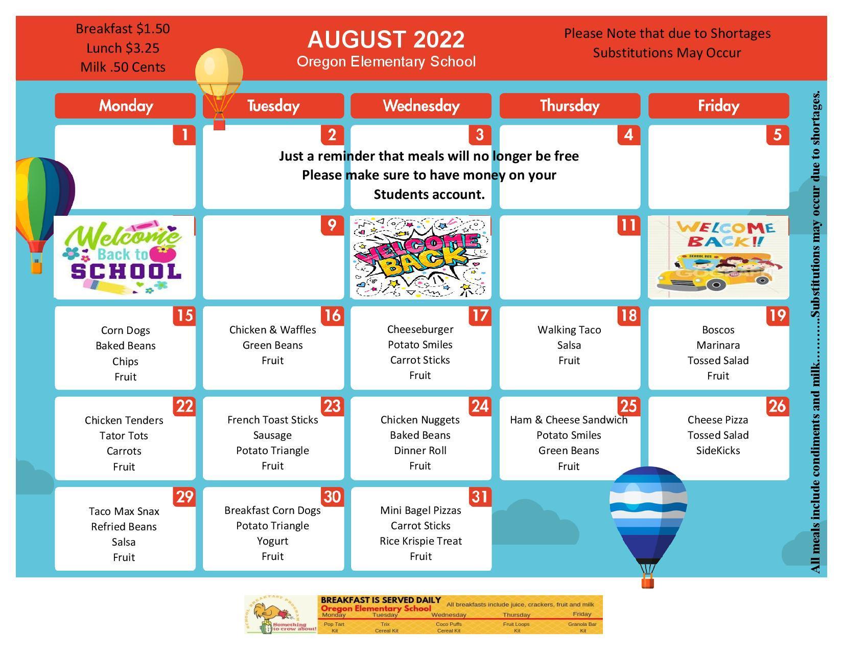 Food Services Food Services Oregon Community Unit School District 220