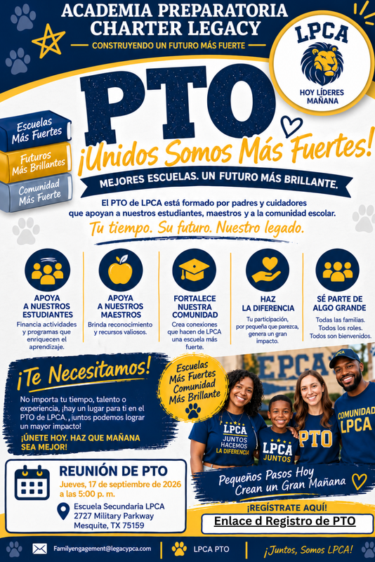LPCA PTO Flyer Spanish