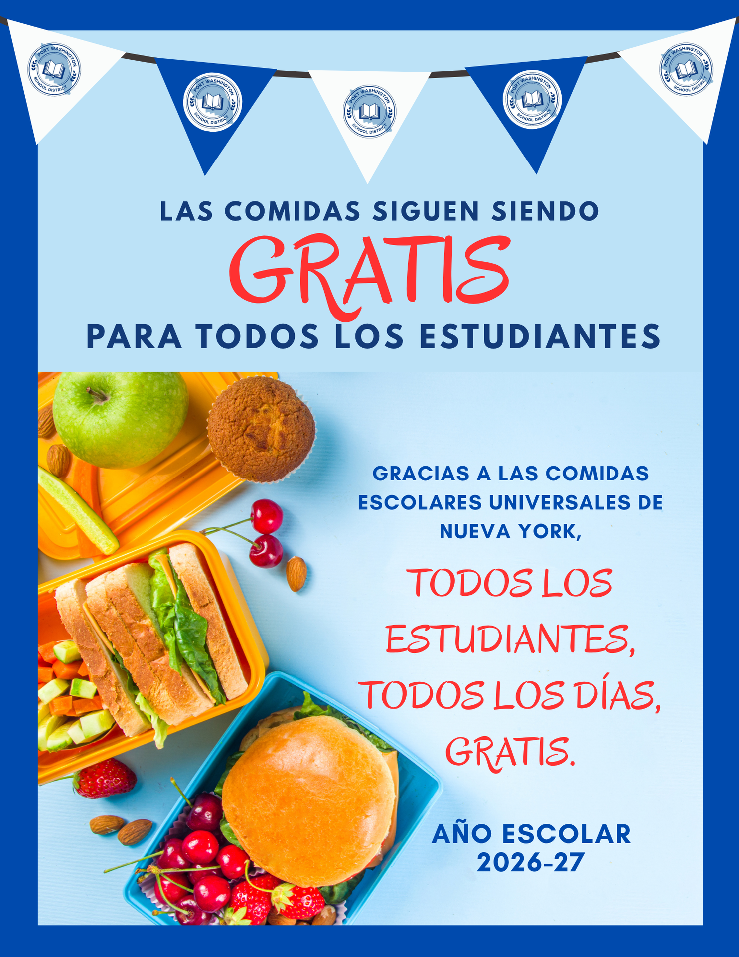 free meals flyer spanish