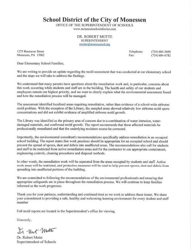 MEC Building Assessment Update from Dr. Motte, Superintendent 8/28/2026 Featured Photo